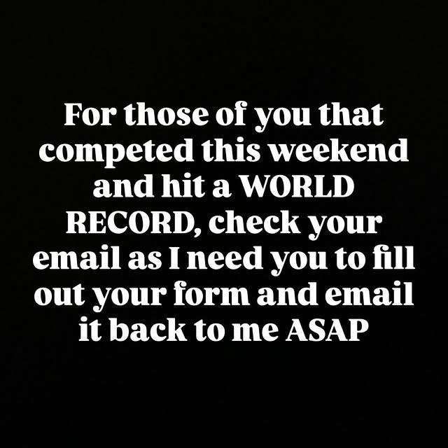 Any World Record breakers that competed this past Saturday at the PHG Throwdown, CHECK …