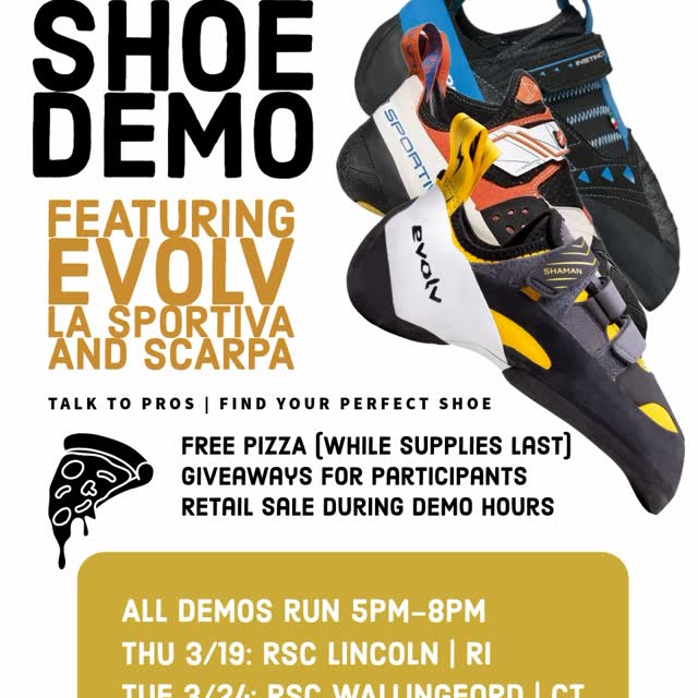 🍕FREE PIZZA & FUN GIVEAWAYS for participants at our Shoe Demos😎

@rsclincoln TONIGHT …