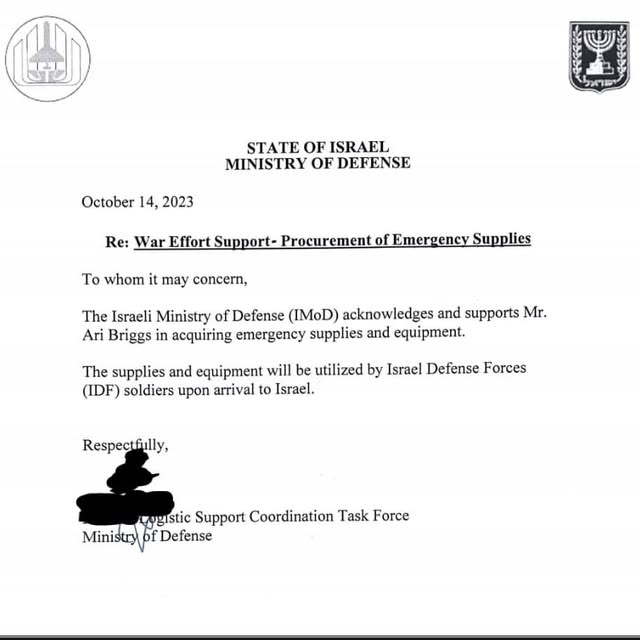 Many people are trying to determine how they can help our soldiers in israel. 

The let…