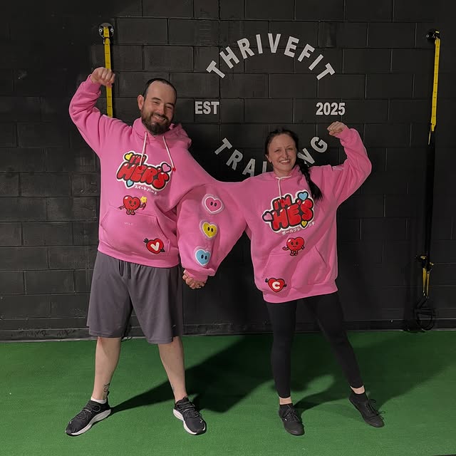 The best kind of couple is the one that strength trains together (and has a three-armed…