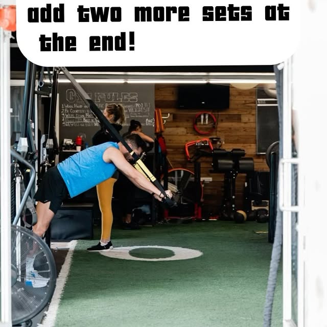 When your trainer adds more sets at the end, after it was only suppose to be one last s…