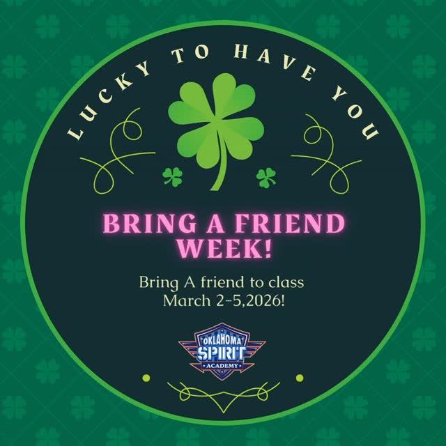 Kicking off March with bring a friend week!!! Join us at OSA!!#okspirit #osa #cheer #ok…