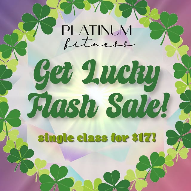 🍀 Get Lucky Flash Sale! 🍀

Single class for $17 ~ Starts at midnight! This sale will …