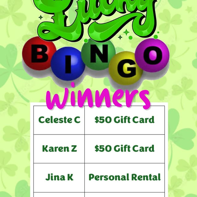 🍀 Congratulations to our Lucky Bingo Winners! Thank you to everyone who participated i…