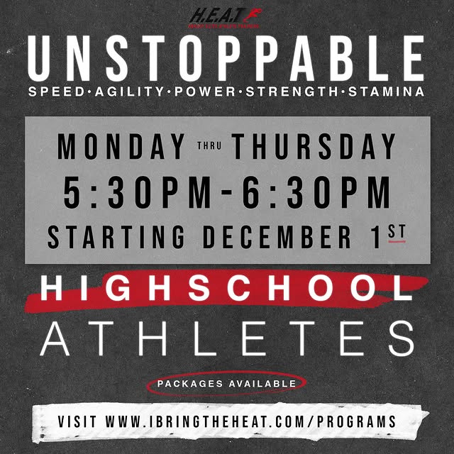 High School Athletes - it’s that time! The high school group will be starting up on Dec…