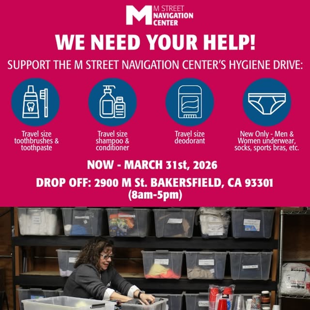 Let’s show up for our Community! 💙

The M Street Health & Hygiene Drive is collecting …