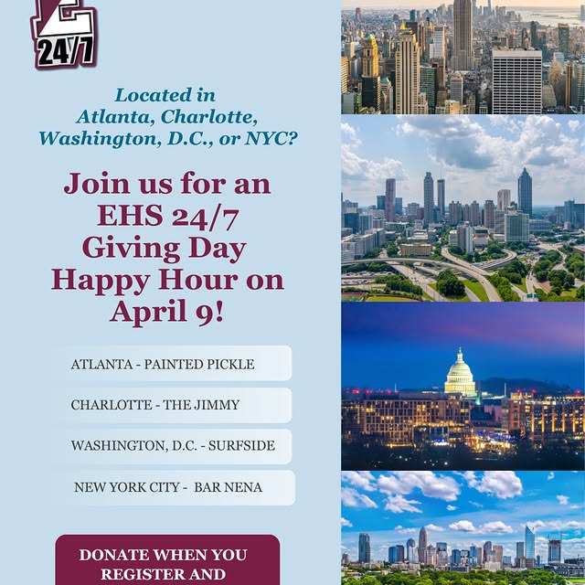 Calling all alumni, parents, and friends of EHS in Atlanta, Charlotte, Washington, D.C.…