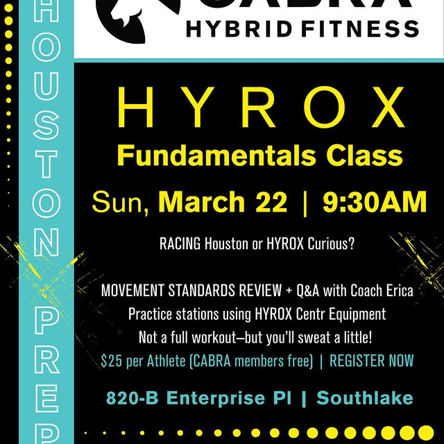 Training for Houston? Need some practice with the HYROX Centr equipment?

This is where…