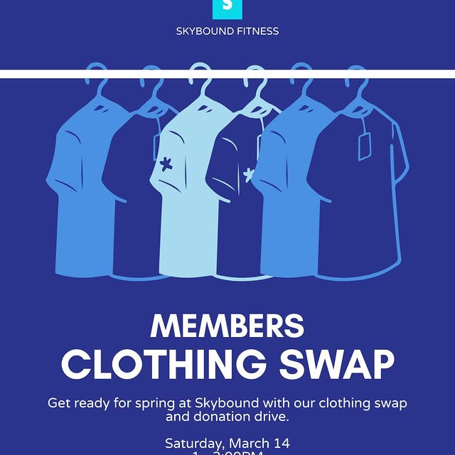 Ready for a spring refresh? 🌸

We're hosting a Clothing Swap at Skybound on March 14th…