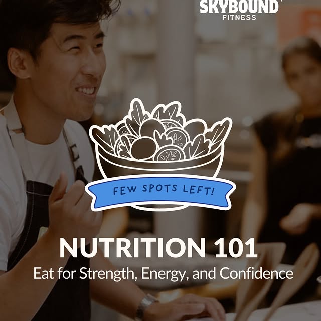 Last few tickets are left for our Nutrition 101 Workshop happening this Sunday at Skybo…