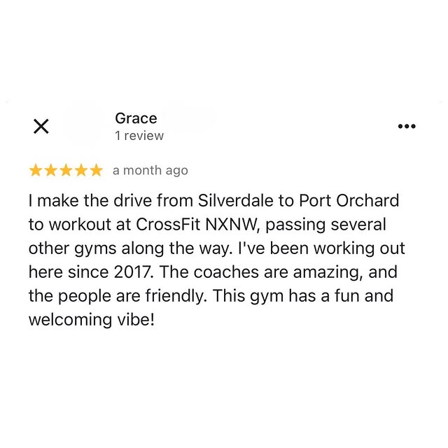 Checkout what people are saying about us! #crossfitnxnw #portorchard