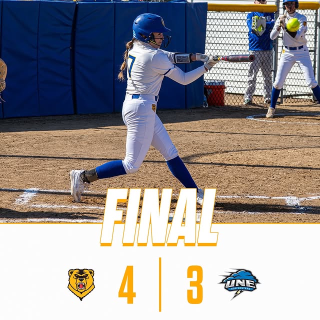 STACKED ‘EM UP 😤😤

@wnegoldenbear_softball 4, UNE 3 (Game 1)
➡️ A four-run second inn…