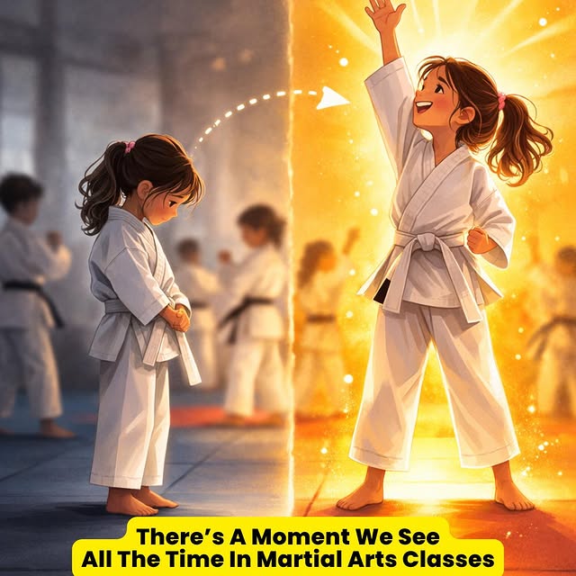 There's A Moment We See All The Time In Martial Arts Classes.

A child walks in unsure.…