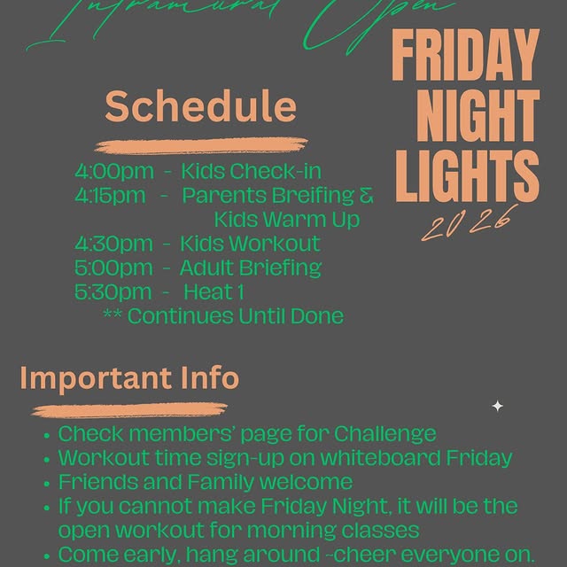 You do not want to miss the final Friday Night Lights of 2026! Weeks 1 and 2 have been …