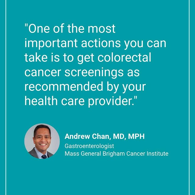 Andrew Chan, MD, MPH, gastroenterologist at Mass General Brigham Cancer Institute, shar…