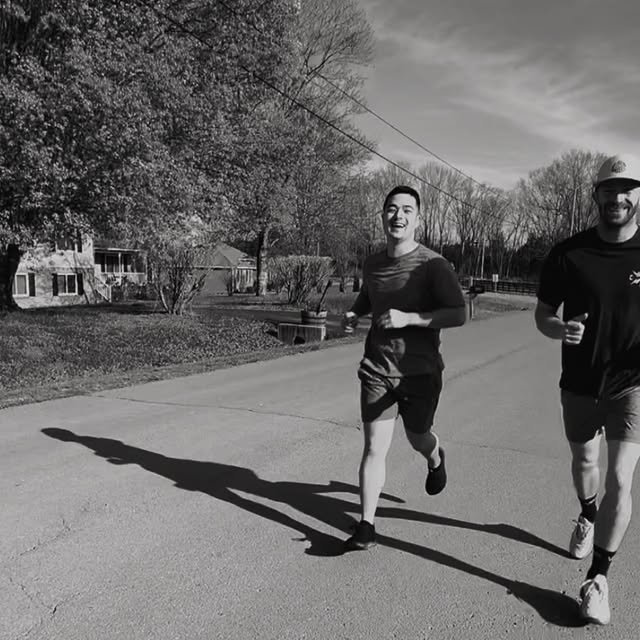 asking some very important questions at run club today 
.
.
#runclub #running #crossfit…