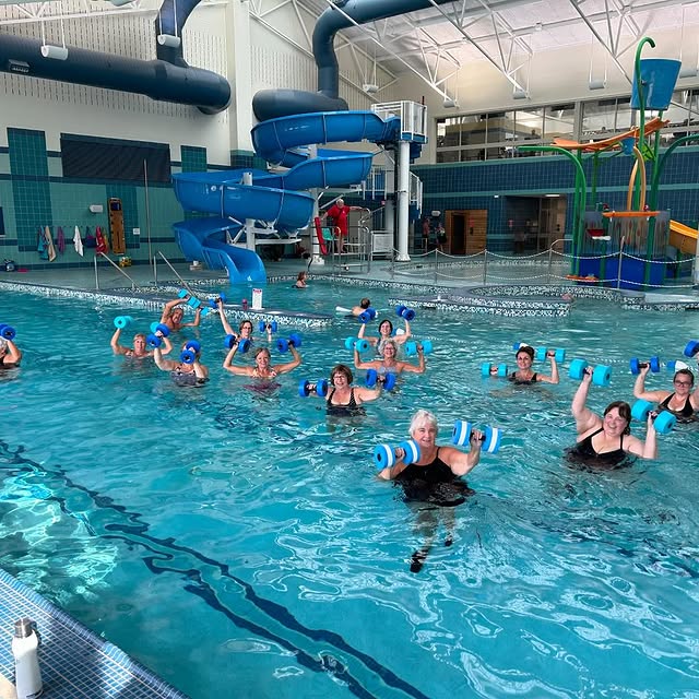 Loving our new MoFit Aqua Class! Fun and challenging workout while being easy on the jo…