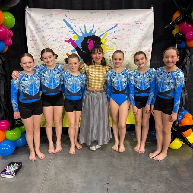 Bronze athletes at the Drop It Like It’s Hot Katelyn Ohashi meet in Tahoe! #topgungymfa…