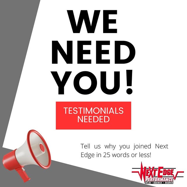 Comment below or message us telling us how Next Edge has changed your life!