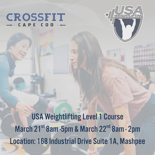 You’ve been saying you want to get better… 👀
This is it.

USA Weightlifting Coach Cert…