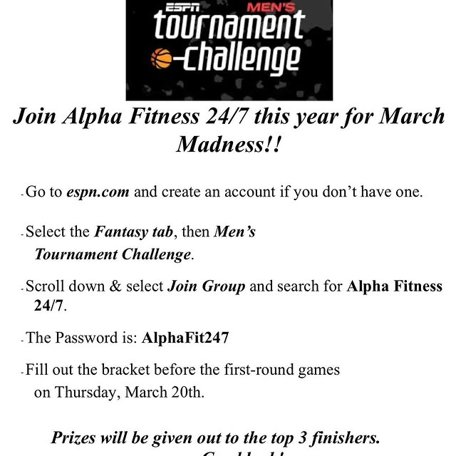 Don’t forget to join our group & fill out your bracket by Thursday at 11:15am when the …