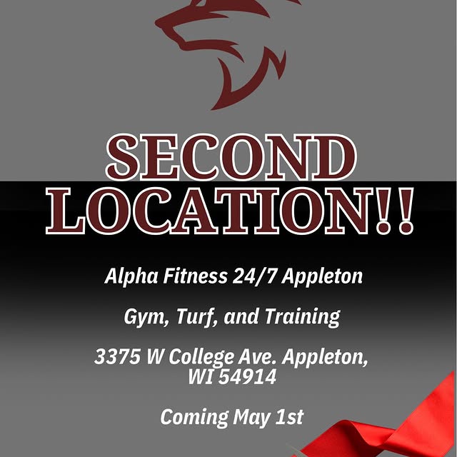 It is finally official!! Alpha Fitness is opening a second 24/7 location in Appleton, a…