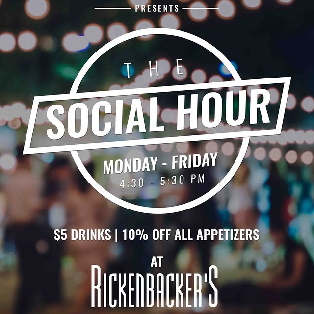 🍻 Wrap up your workday at The Social Hour!

Join us at Rickenbacker’s Café & Bar, insi…