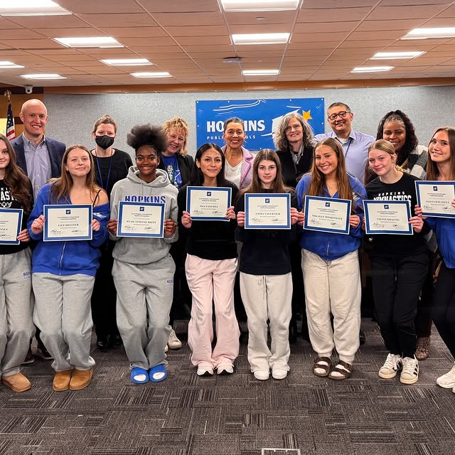 Last night, the Hopkins School Board celebrated three student groups who competed at th…
