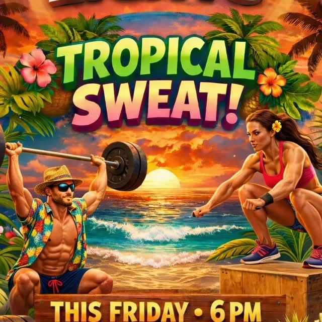 🌴🔥 TROPICAL SWEAT – Friday Night Lights 🔥🌴
6PM. Lights on. Music loud. Vibes HIGH.
…