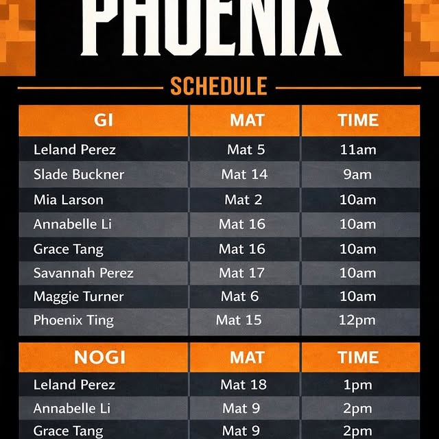 Brackets are live for Saturday’s
Jiu Jitsu Word League Phoenix 

Let’s make sure to att…