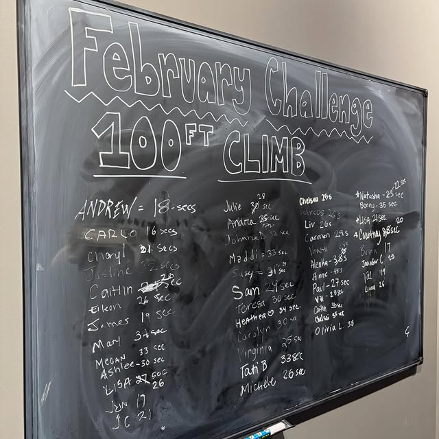 Congrats to everyone who completed our February challenge - 100FT climb for time.🔥 We'…