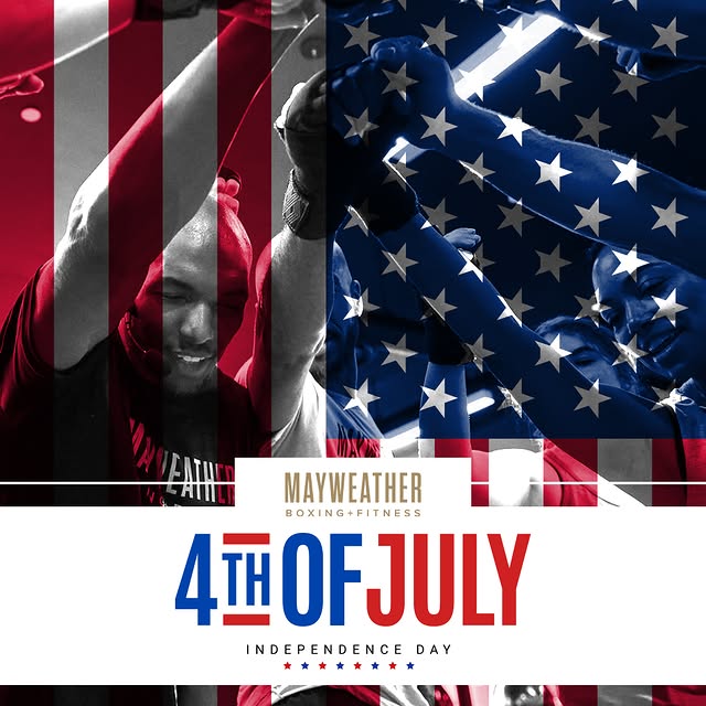 Happy 4th of July from Mayweather Boxing + Fitness! Wishing you a day full of fun, free…