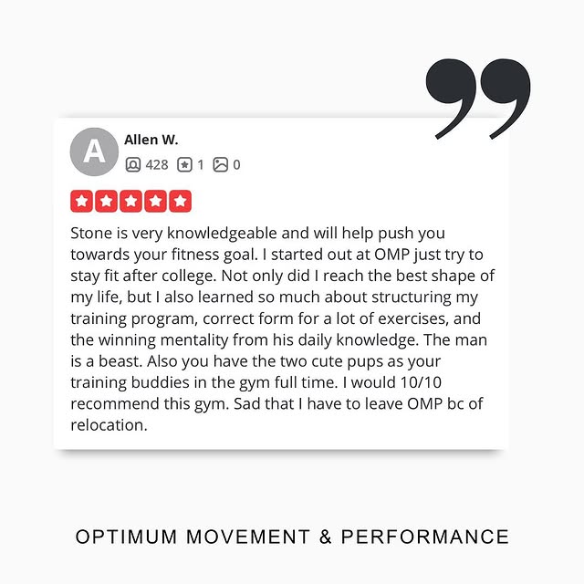 It was great to have you at OMP Allen, thanks for the review.

At OMP we're not just go…