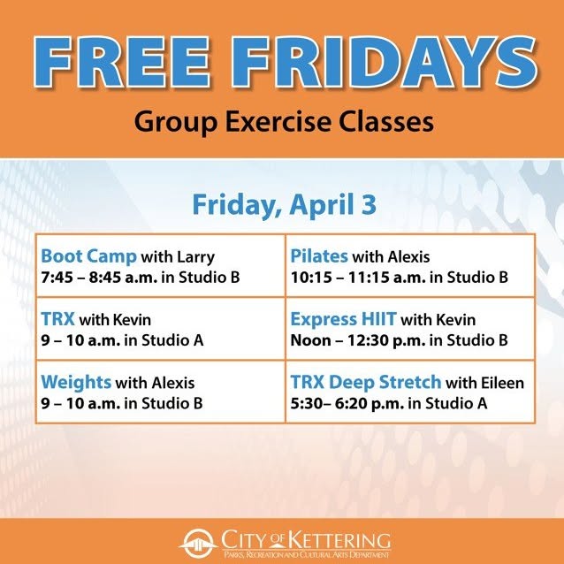 For more information, please visit: https://www.playkettering.org/group-exercise/