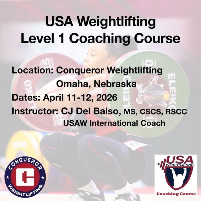 Just a month out from the USA Weightlifting Level 1 Coaching Course we are hosting Apri…
