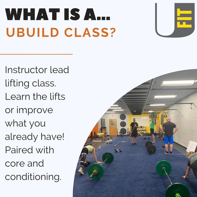Curious about UBuild? Check out a class on Monday or Saturday! 💪