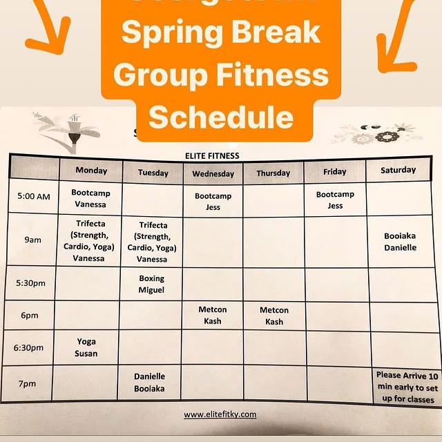 👀 Take a look at our schedule for his week- only a few classes not on schedule.

Sprin…