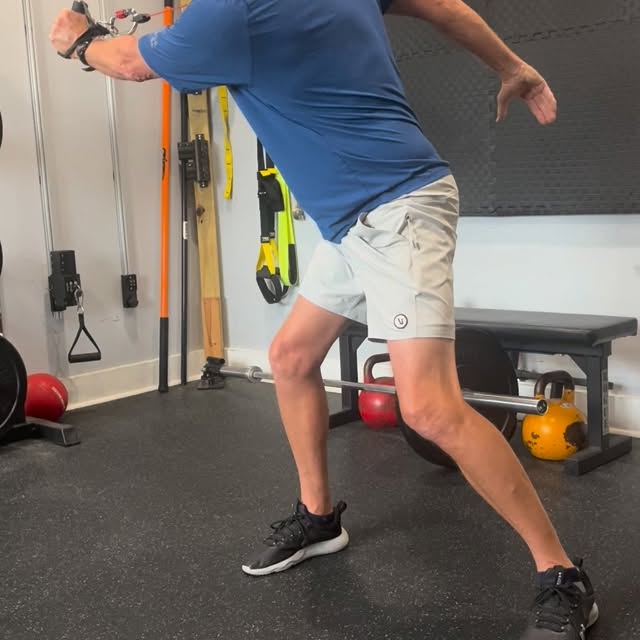 Mike working transfer of force, torso rotation, and sequencing!