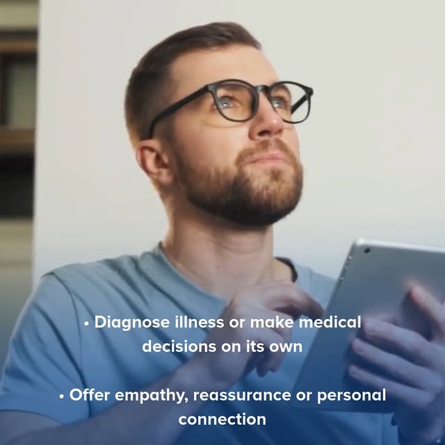 AI in health care = support, not replacement.

✔️ Helps track trends and support preven…