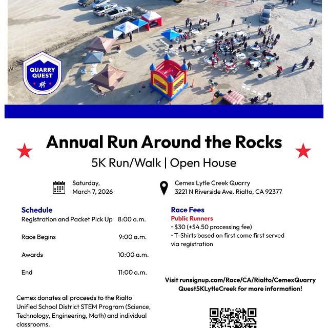 🏃‍♂️⛰️ Annual Run Around the Rocks – 5K Run/Walk & Open House!

Join us for a one-of-a…