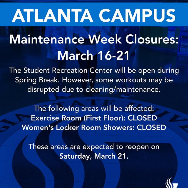 Pardon our mess! The Recreation Center will be open during Spring Break, but some worko…