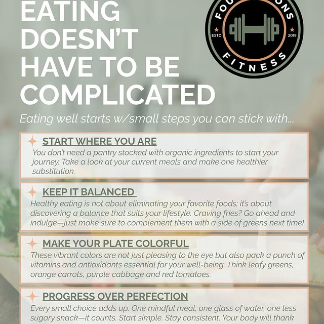 Healthy eating CAN be simple and enjoyable!

Focus on whole foods like fruits, vegetabl…