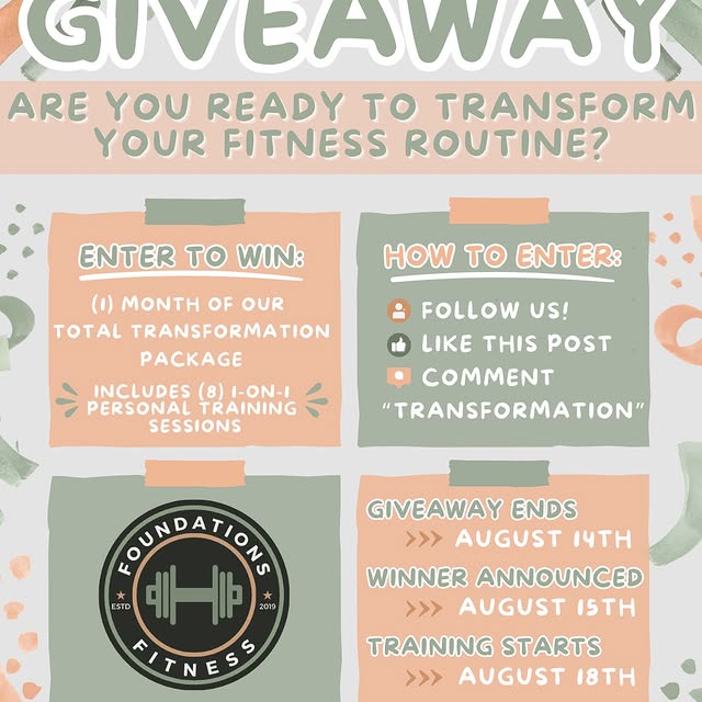 Enter now for the chance to WIN a Free month of our total transformation package 🎉🙌🏻…
