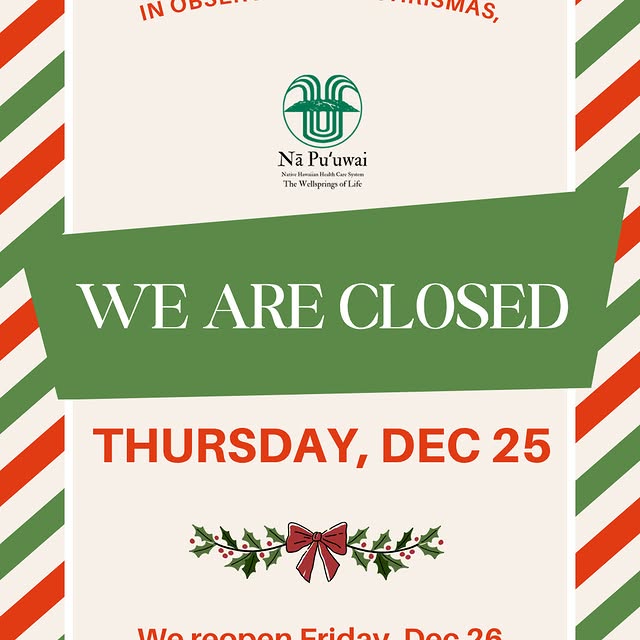 Mele Kalikimaka! In observance of the holiday, we will be closed on December 25. We'll …