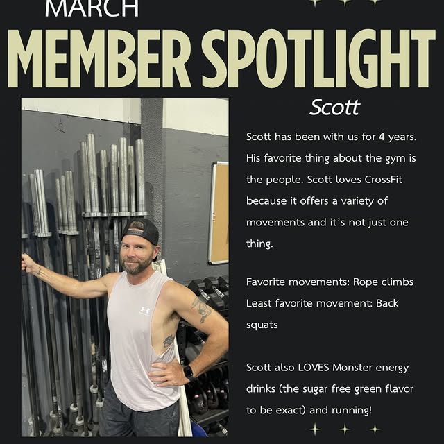 March Member Spotlight ✨Scott✨

Scott might be one of the quieter ones in the room, but…