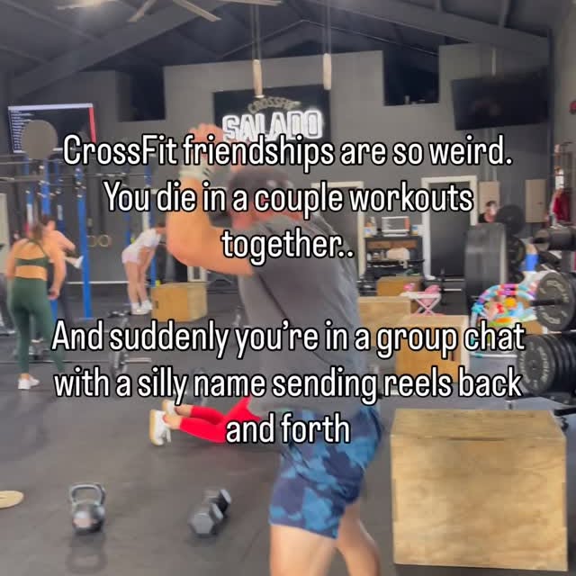 Anyone else have CrossFit gym friendships that started this way?🤭

#crossfitfam #gymfr…