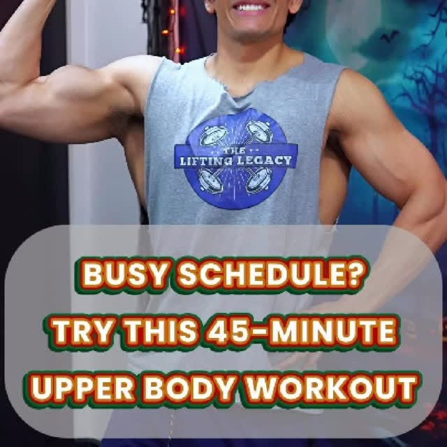 If you are short on time, this will help you out. 
A 45-minute workout, and that includ…
