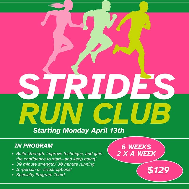 Strides Run Club is back!! 👟

Never run before? Perfect.
Already love running? Also pe…