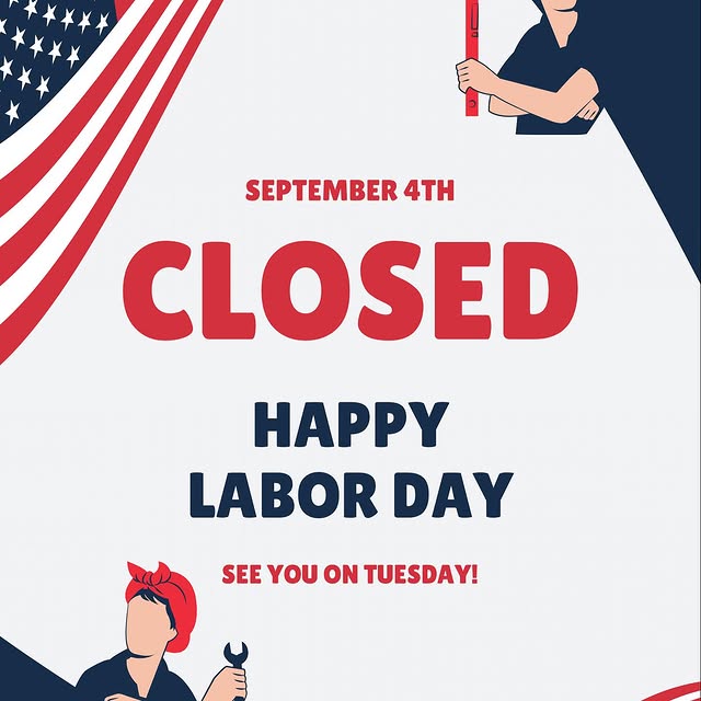 We hope you enjoyed the day with friends and family. 

#labordayweekend
