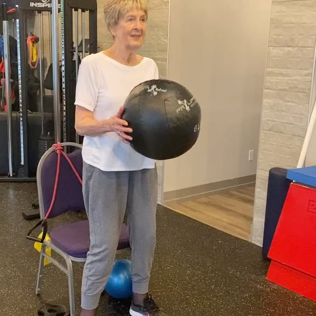 This is how you make movement fun!! Ball slams.  You’re only as old as you feel.